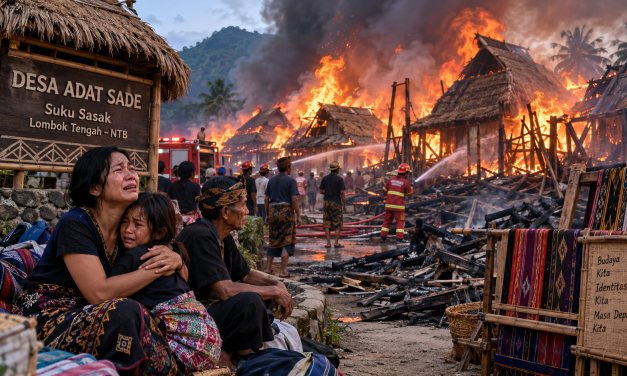 Tragedi Kebakaran Desa Adat Sade Lombok: 129 Rumah Ludes!