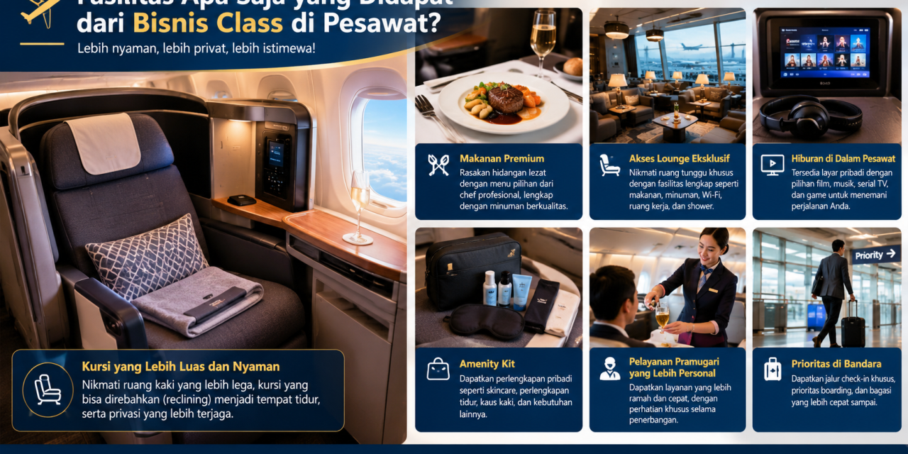 Business Class Menawarkan Kursi Yang Lebih Nyaman